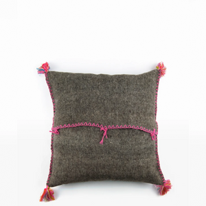 Taya Wool Throw Pillow - Gray - H+E Goods Company